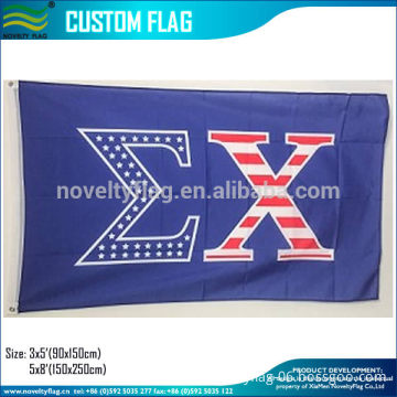 New design polyester printed USA sigma letter flag